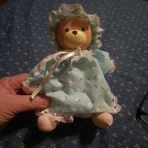 *bogo* 1989 artmark Chicago Ltd bear music box with rotating head